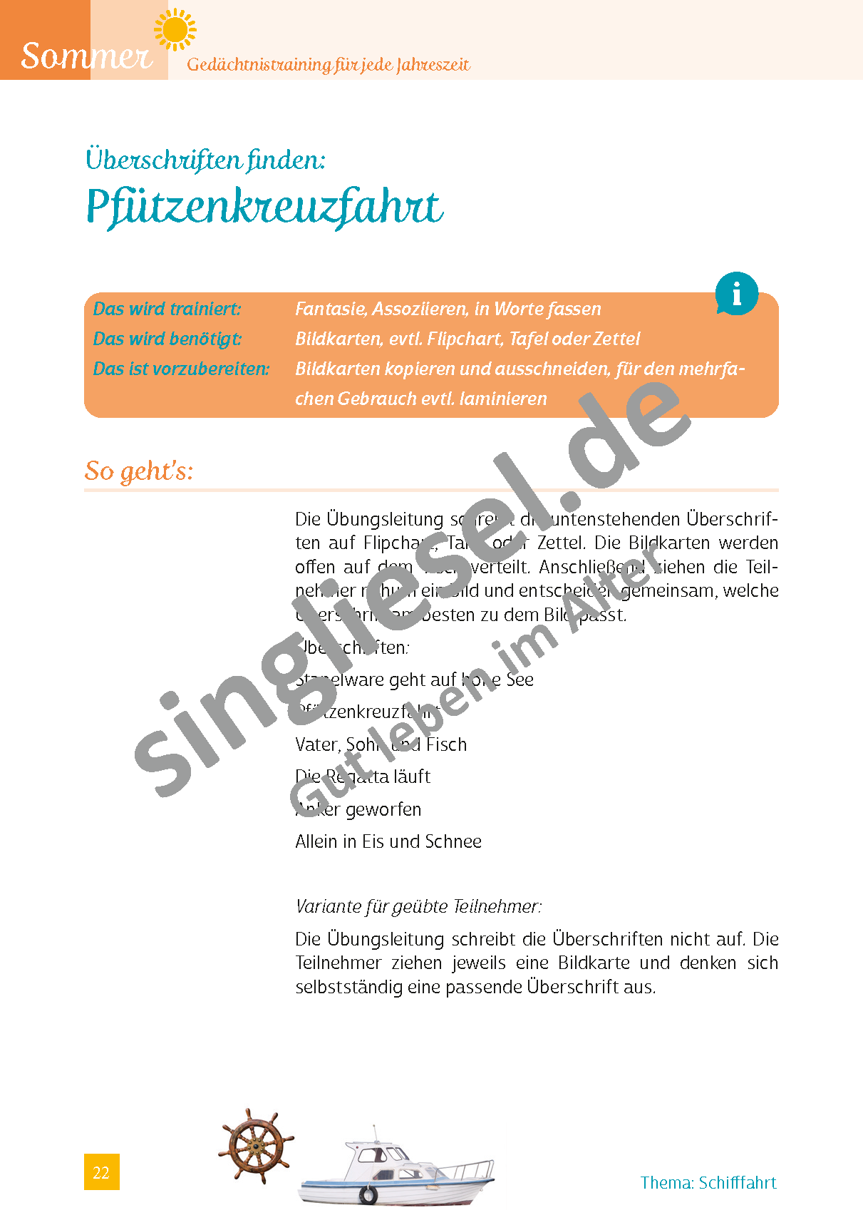 Beispielbild für Gedächtnistraining für Senioren mit Demenz - Kopiervorlagen zum Thema Reisen und Urlaub als PDF-Download Beispielbild für Gedächtnistraining für Senioren mit Demenz - Kopiervorlagen zum Thema Reisen und Urlaub als PDF-Download