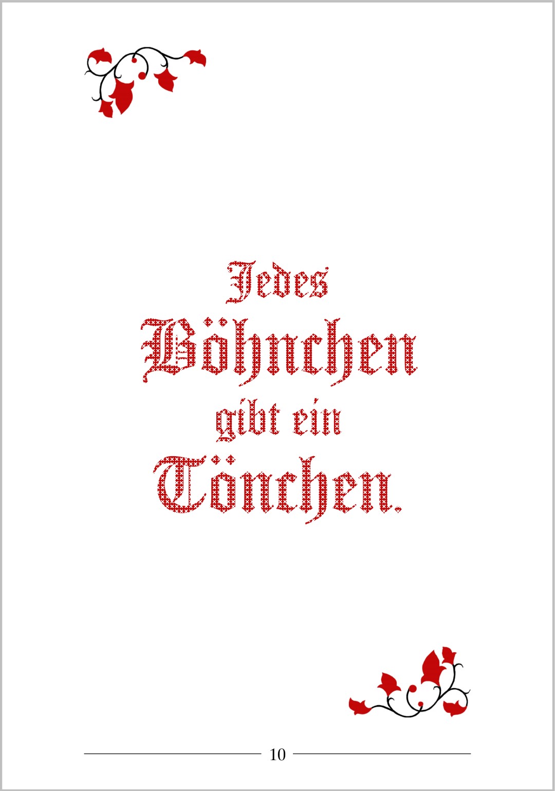 Beispielseite aus „Die schönsten Sprichwortgeschichten zum Lachen und Schmunzeln“ mit der Geschichte „Selbst gezogene Bohnen“. Sichtbar ist das Sprichwort „Jedes Böhnchen gibt ein Tönchen“, das erkannt und ergänzt werden soll.