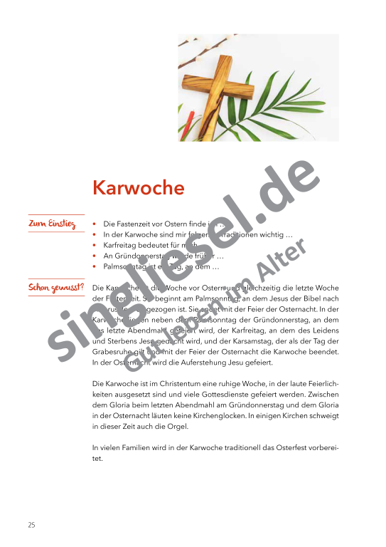 Beispielseiten aus: Vom Valentinstag bis zur Karwoche  - Aktivierungspaket zu Festen und Bräuche für Senioren als PDF-Download Beispielseiten aus: Vom Valentinstag bis zur Karwoche  - Aktivierungspaket zu Festen und Bräuche für Senioren als PDF-Download
