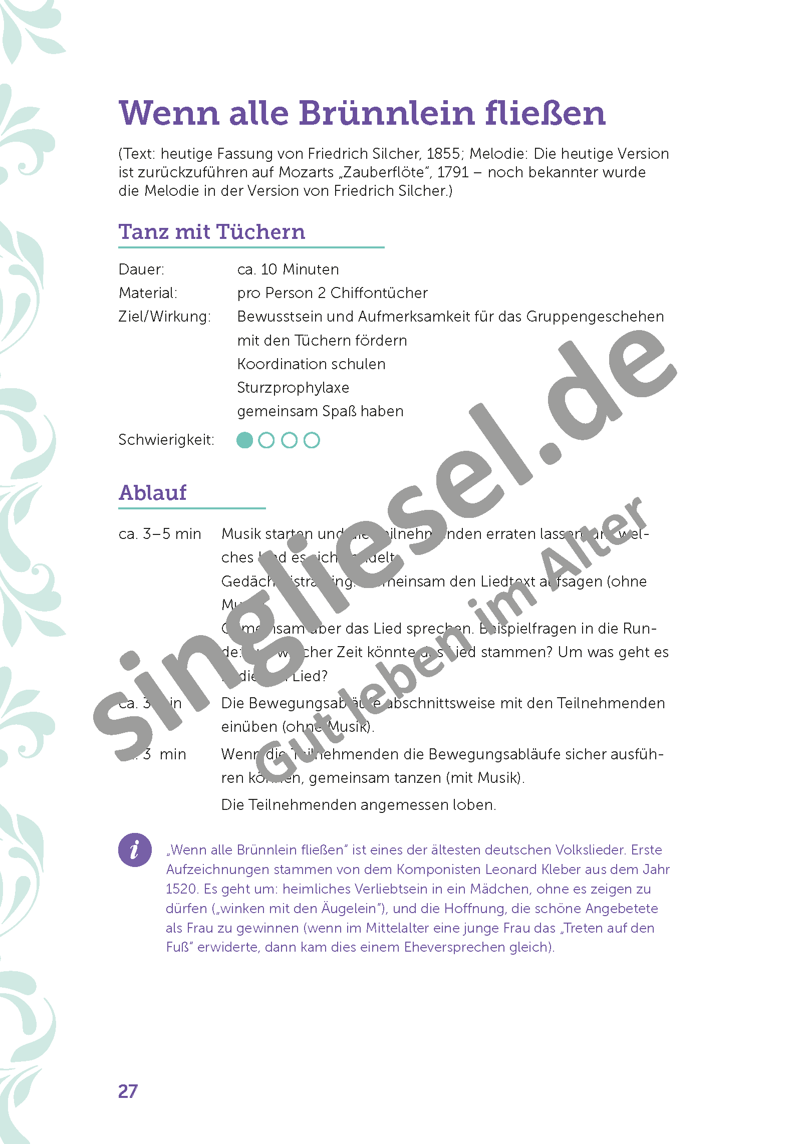 ESD-0001-660-005_Die-schoensten-Sitztaenze_Rund-um-die-Liebe_Seite_28_Wenn-alle-Bruennlein-fliessen Die schönsten Sitztänze rund um die Liebe. Sitztänze für Senioren- auch mit Demenz. Wenn alle Brünnlein fließen