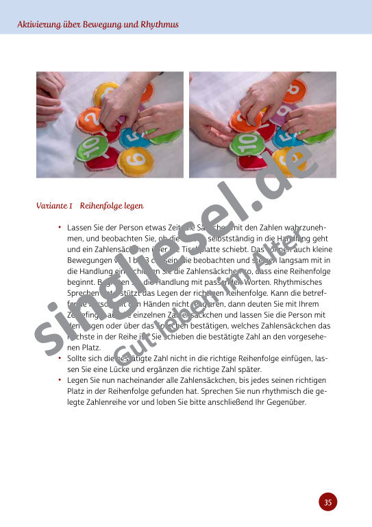 Beispielseiten aus Im Rhythmus der Bewegung - Kurzaktivierungen für bettlägerige Senioren mit Demenz als PDF-Download Beispielseiten aus Im Rhythmus der Bewegung - Kurzaktivierungen für bettlägerige Senioren mit Demenz als PDF-Download