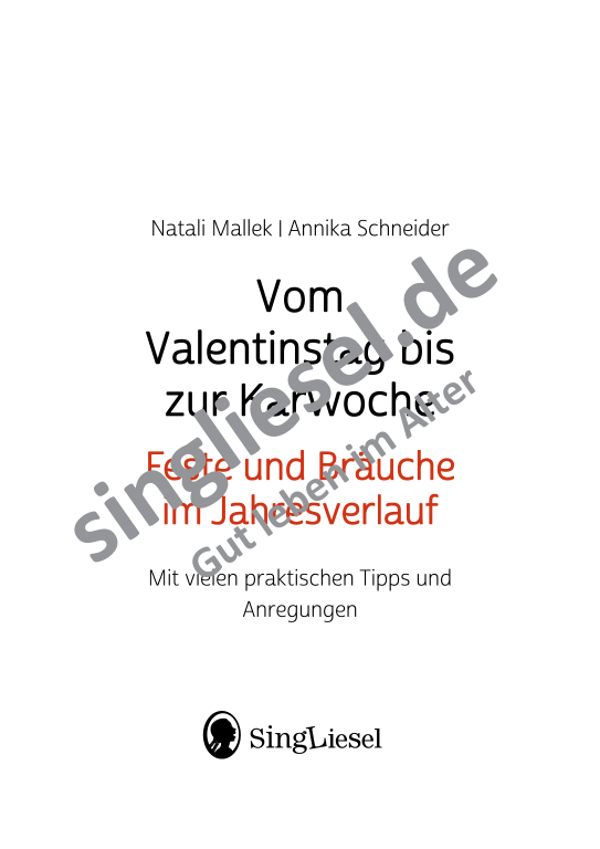 Beispielseiten aus: Vom Valentinstag bis zur Karwoche  - Aktivierungspaket zu Festen und Bräuche für Senioren als PDF-Download Beispielseiten aus: Vom Valentinstag bis zur Karwoche  - Aktivierungspaket zu Festen und Bräuche für Senioren als PDF-Download