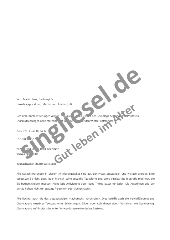 Beispielseiten aus der PDF Kurzaktivierungen im Winter für Senioren mit Demenz - kreative Ideen zum Thema Haus und Garten Beispielseiten aus der PDF Kurzaktivierungen im Winter für Senioren mit Demenz - kreative Ideen zum Thema Haus und Garten