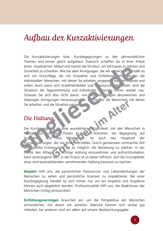 Beispielseiten aus der PDF Kurzaktivierungen im Herbst für Senioren mit Demenz - kreative Ideen zum Thema Essen Beispielseiten aus der PDF Kurzaktivierungen im Herbst für Senioren mit Demenz - kreative Ideen zum Thema Essen