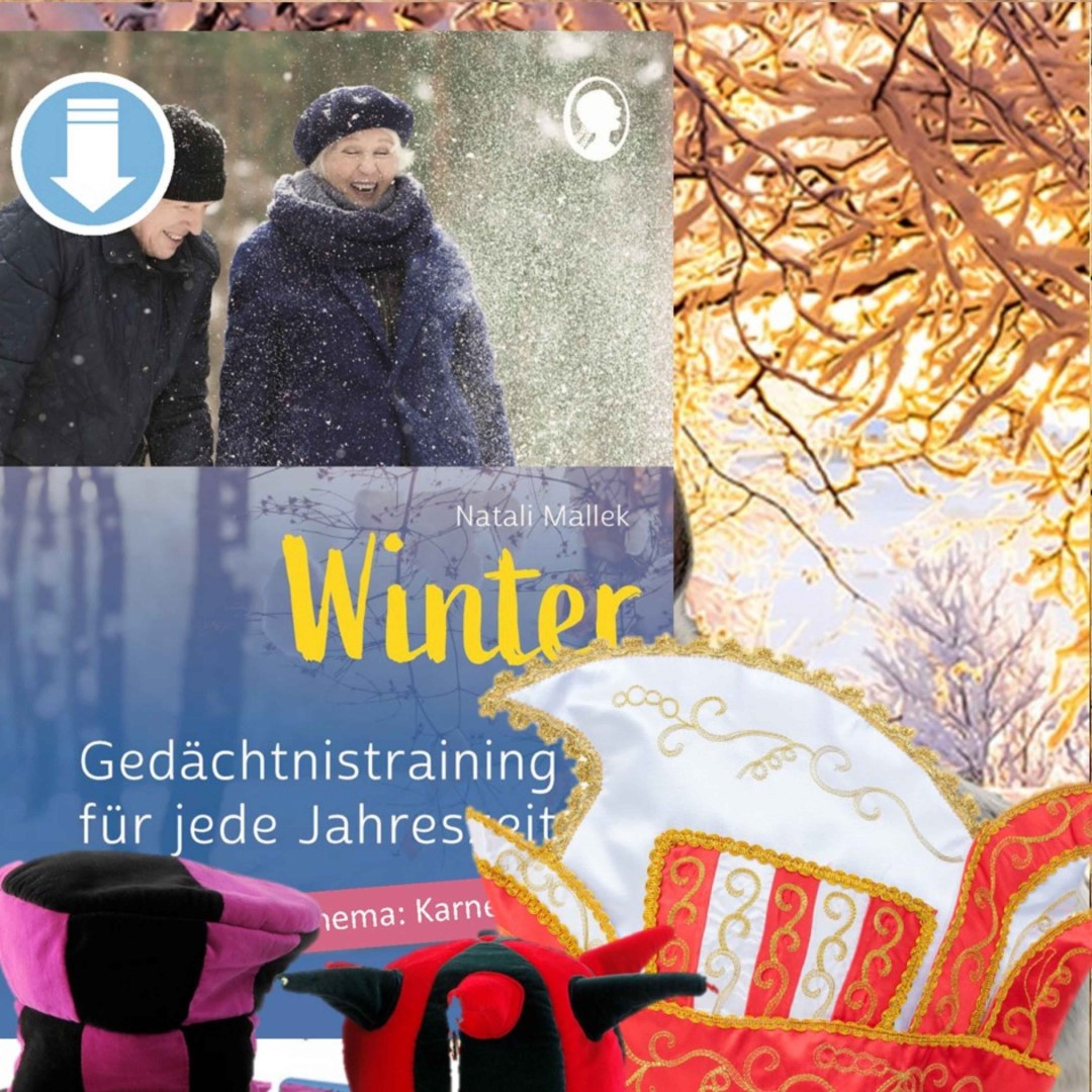 Cover des im Blogbeitrag „Närrisch bunt und märchenhaft“ vorgestellten Artikels mit dem Titel: Karneval – Gedächtnistraining für jede Jahreszeit