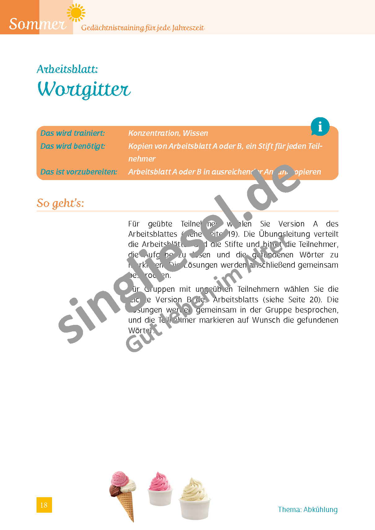 ESD-0001-037-005__Vorschau-18 Gedächtnistraining Senioren. Sommer. Arbeitsblatt Wortgitter