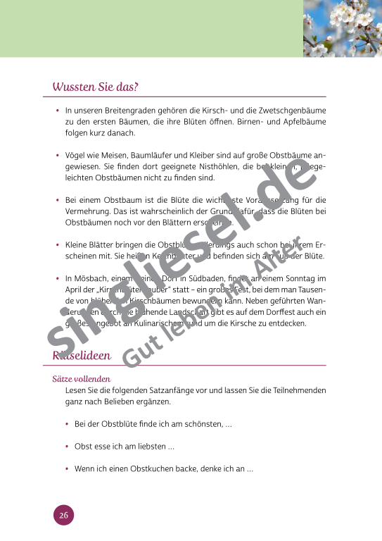Beispielseiten der PDF: Kurzaktivierungen im Frühling - Beschätigungen für Senioren zum Thema kunterbunter Frühling Beispielseiten der PDF: Kurzaktivierungen im Frühling - Beschätigungen für Senioren zum Thema kunterbunter Frühling