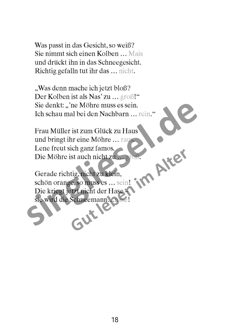 ESD-0001-056-013_Vorschau-18 Herbst Geschichten für Senioren mit Reimen. als PDF Schneeman Seite 2
