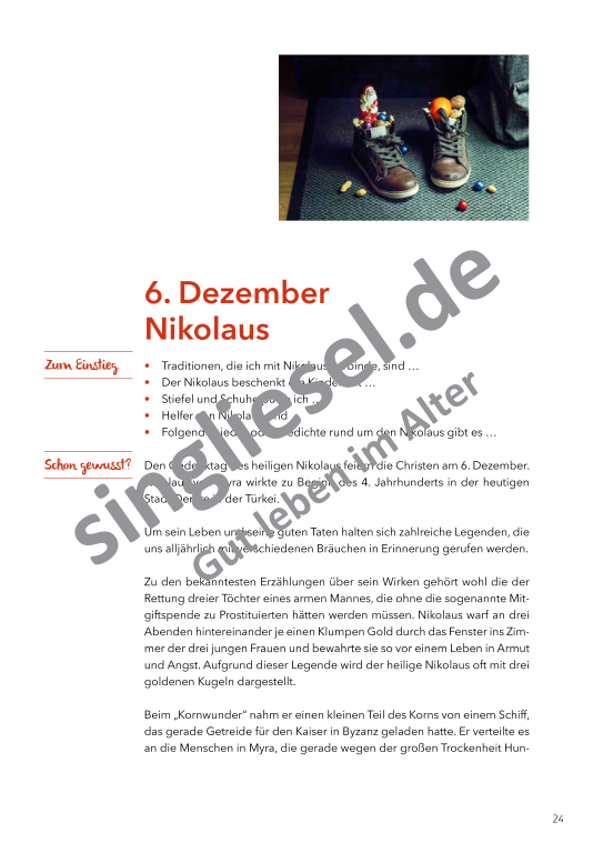 Beispielseiten: Von Allerheiligen bis Nikolaus - Aktivierungspaket zu Festen und Bräuche für Senioren als PDF-Download Beispielseiten: Von Allerheiligen bis Nikolaus - Aktivierungspaket zu Festen und Bräuche für Senioren als PDF-Download