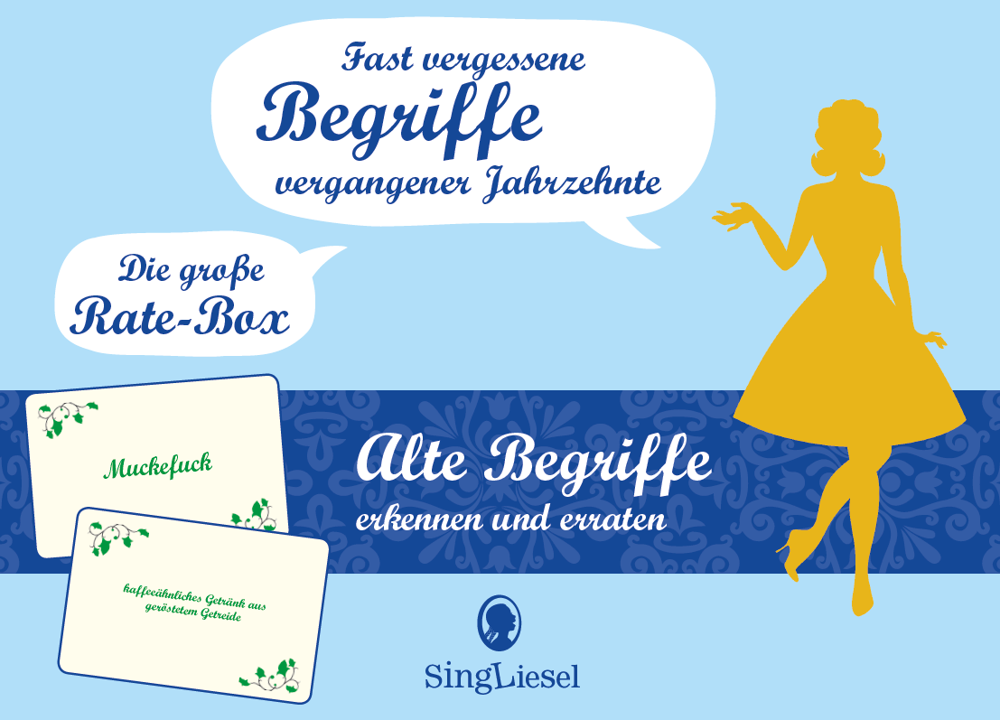 Cover: Die große Rate-Box mit alten Begriffen aus vergangenen Jahrzehnten - Quiz und Spiel für Senioren mit Demenz