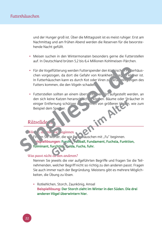 Beispielseiten aus der PDF Kurzaktivierungen im Winter für Senioren mit Demenz - kreative Ideen zum Thema Haus und Garten Beispielseiten aus der PDF Kurzaktivierungen im Winter für Senioren mit Demenz - kreative Ideen zum Thema Haus und Garten