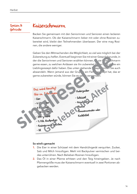 Beispielseiten: Vom Spätsommer bis Reformationstag  - Aktivierungspaket zu Festen und Bräuche für Senioren als PDF-Download Beispielseiten: Vom Spätsommer bis Reformationstag  - Aktivierungspaket zu Festen und Bräuche für Senioren als PDF-Download