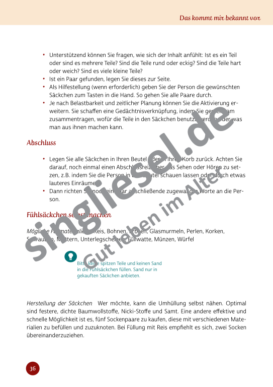 Beispielseiten aus Sinneswelten wecken - Kurzaktivierungen für bettlägerige Senioren mit Demenz als PDF-Download Beispielseiten aus Sinneswelten wecken - Kurzaktivierungen für bettlägerige Senioren mit Demenz als PDF-Download