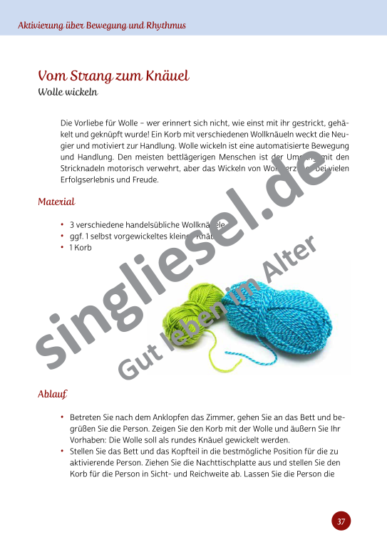 Beispielseiten aus Im Rhythmus der Bewegung - Kurzaktivierungen für bettlägerige Senioren mit Demenz als PDF-Download Beispielseiten aus Im Rhythmus der Bewegung - Kurzaktivierungen für bettlägerige Senioren mit Demenz als PDF-Download