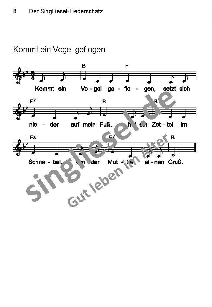 Kommt-ein-Vogel-geflogen-Text-mit-Noten Die schönsten Kinderlieder Kommt ein Vogel geflogen Noten