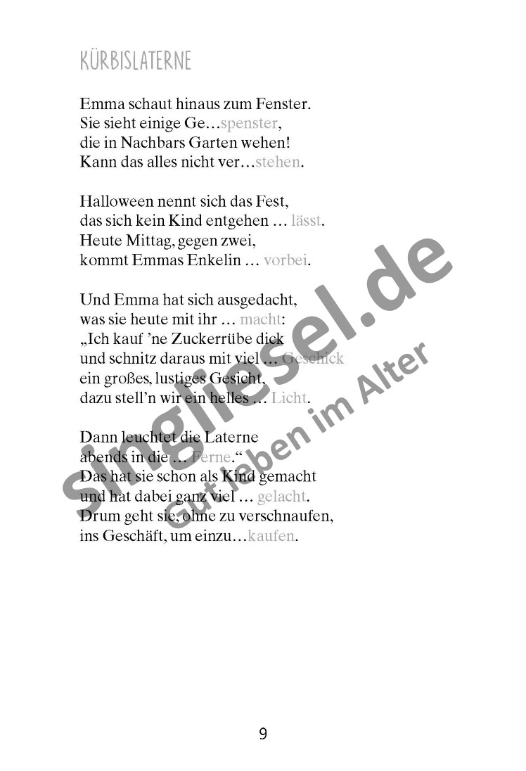 ESD-0001-056-013_Vorschau-9 Herbst Geschichten für Senioren mit Reimen. als PDF Kürbislaterne