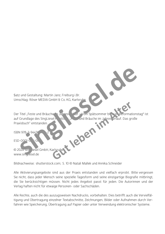 Beispielseiten: Vom Spätsommer bis Reformationstag  - Aktivierungspaket zu Festen und Bräuche für Senioren als PDF-Download Beispielseiten: Vom Spätsommer bis Reformationstag  - Aktivierungspaket zu Festen und Bräuche für Senioren als PDF-Download