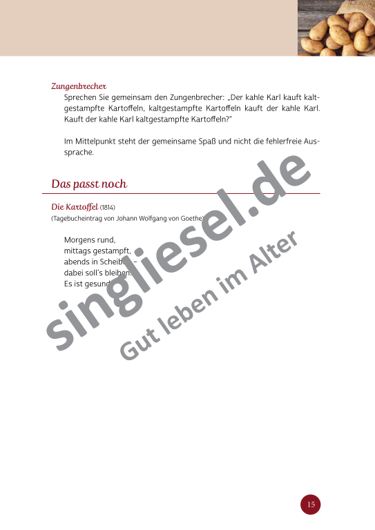 Beispielseiten aus der PDF Kurzaktivierungen im Herbst für Senioren mit Demenz - kreative Ideen zum Thema Essen Beispielseiten aus der PDF Kurzaktivierungen im Herbst für Senioren mit Demenz - kreative Ideen zum Thema Essen
