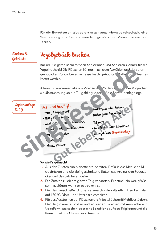 Beispielseiten aus: Von Neujahr bis Fasching  - Aktivierungspaket zu Festen und Bräuche für Senioren als PDF-Download Beispielseiten aus: Von Neujahr bis Fasching  - Aktivierungspaket zu Festen und Bräuche für Senioren als PDF-Download