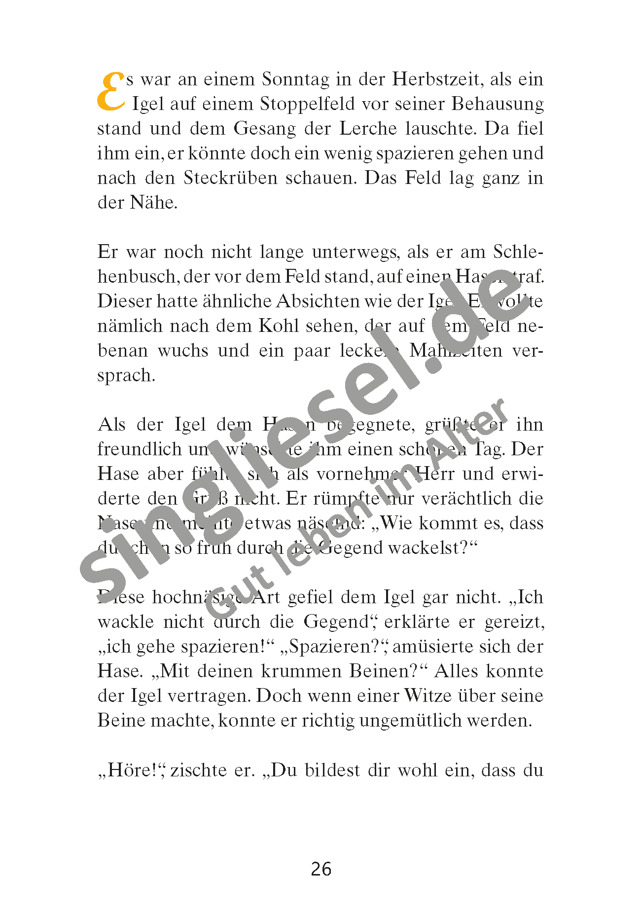 ESD-0001-054-004__Seite_27 Märchen für Senioren. „Hase und Igel“ u.v.m. (PDF) Vorlesegeschichte Seite 1
