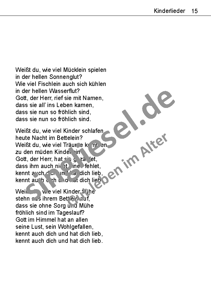 Weist-du-wie-viel-Sterne-stehen-Text Die schönsten Kinderlieder Weißt du wie viel Sternlein stehen Text