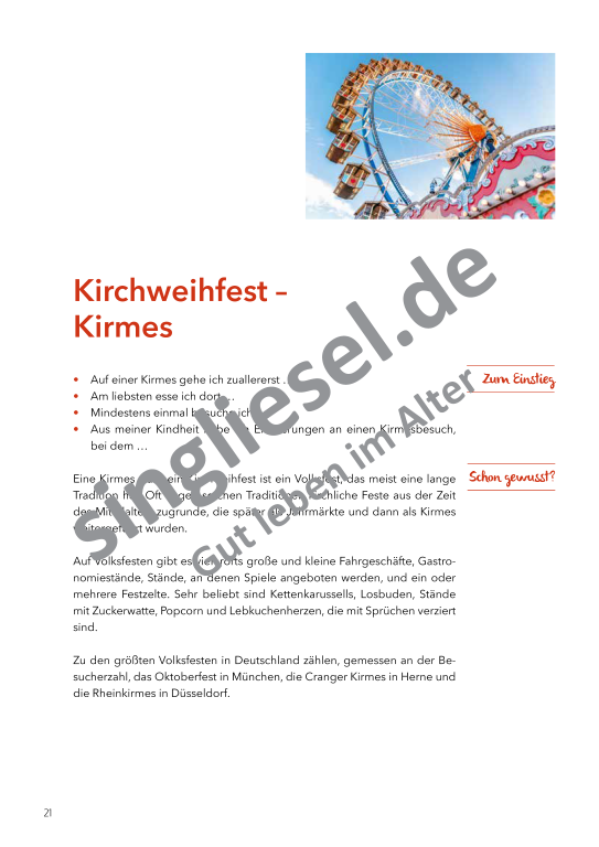 Beispielseiten: Vom Spätsommer bis Reformationstag  - Aktivierungspaket zu Festen und Bräuche für Senioren als PDF-Download Beispielseiten: Vom Spätsommer bis Reformationstag  - Aktivierungspaket zu Festen und Bräuche für Senioren als PDF-Download