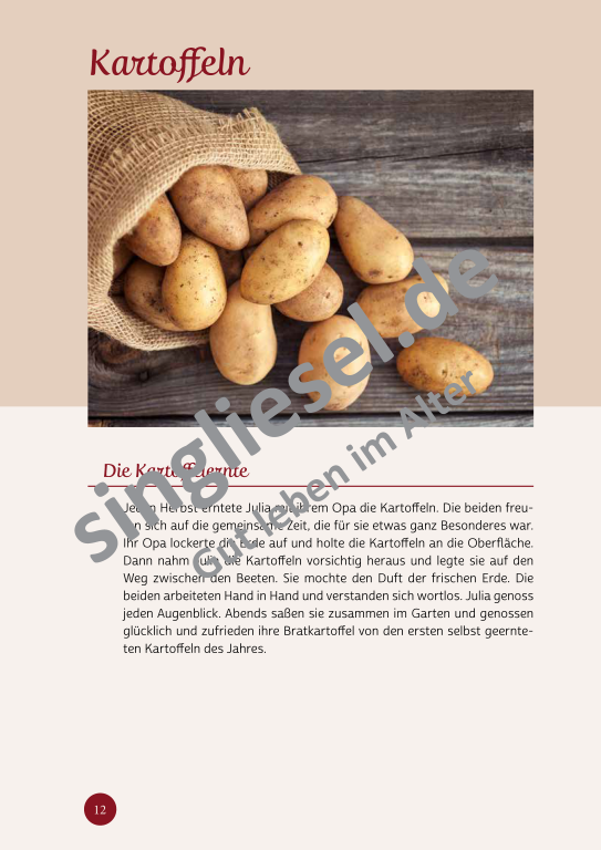 Beispielseiten aus der PDF Kurzaktivierungen im Herbst für Senioren mit Demenz - kreative Ideen zum Thema Essen Beispielseiten aus der PDF Kurzaktivierungen im Herbst für Senioren mit Demenz - kreative Ideen zum Thema Essen