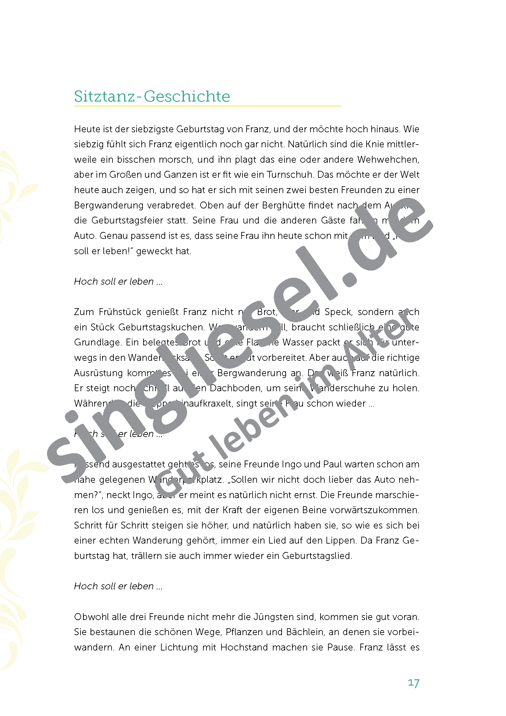 ESD-001-097-003_Seite_18mNkNTaewUzB2O Hoch soll er leben Seite 3 Sitztanz Geschichten für Senioren Mit Noten Band 3 Sofort-Download als PDF