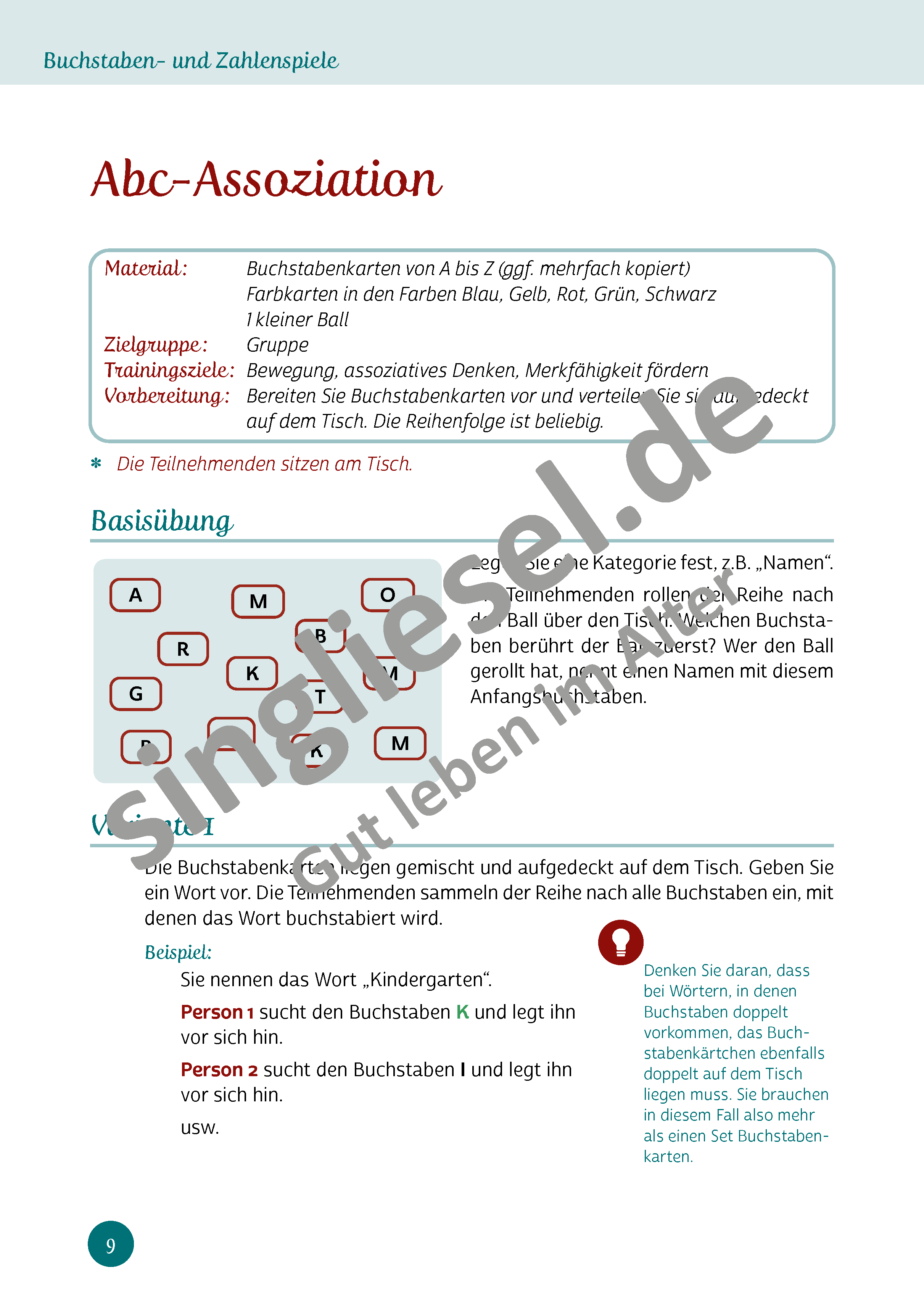ESD-0001-661-003_Aktives-Gedaechtnistraining-fuer-Senioren_Buchstaben-und-Zahlenspiele_Seite_10_Abc-Assoziation Aktives Gedächtnistraining für Senioren. Buchstaben- und Zahlenspiele. Abc-Assoziation
