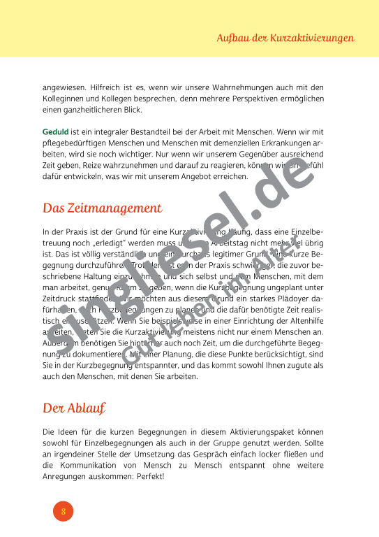 Beispielseiten der PDF: Kurzaktivierungen im Sommer - Beschätigungen für Senioren zum Thema Wald und Wiese Beispielseiten der PDF: Kurzaktivierungen im Sommer - Beschätigungen für Senioren zum Thema Wald und Wiese
