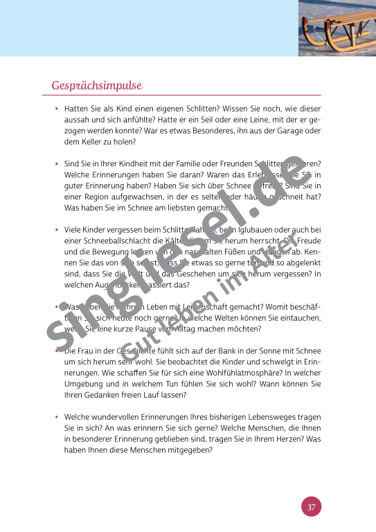 Beispielseiten aus der PDF Kurzaktivierung im Winter für Senioren mit Demenz - kreative Ideen für einen kunterbunten Winter Beispielseiten aus der PDF Kurzaktivierung im Winter für Senioren mit Demenz - kreative Ideen für einen kunterbunten Winter