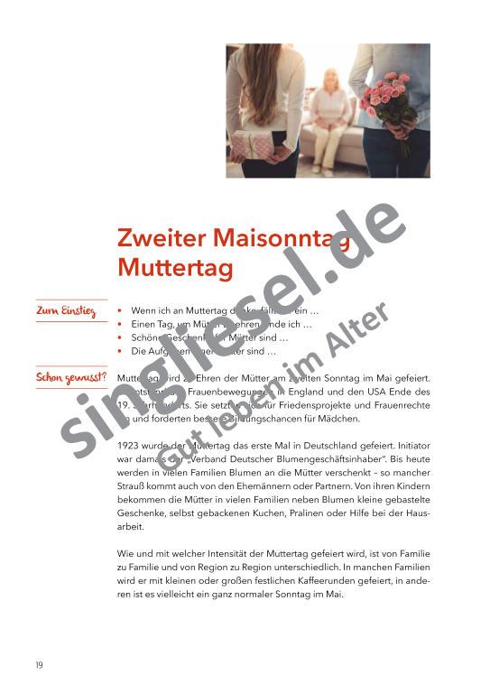 Beispielseiten aus: Von Ostern bis Pfingsten  - Aktivierungspaket zu Festen und Bräuche für Senioren als PDF-Download Beispielseiten aus: Von Ostern bis Pfingsten  - Aktivierungspaket zu Festen und Bräuche für Senioren als PDF-Download