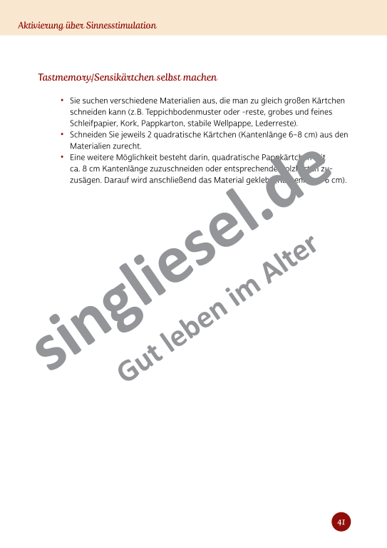 Beispielseiten aus Sinneswelten wecken - Kurzaktivierungen für bettlägerige Senioren mit Demenz als PDF-Download Beispielseiten aus Sinneswelten wecken - Kurzaktivierungen für bettlägerige Senioren mit Demenz als PDF-Download