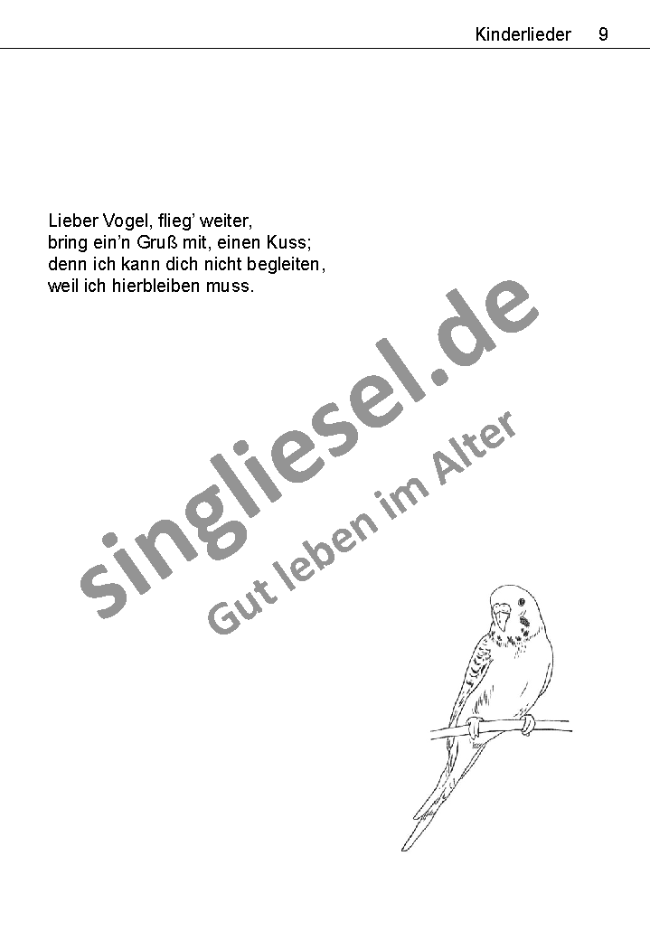 Kommt-ein-Vogel-geflogen-Text Die schönsten Kinderlieder Kommt ein Vogel geflogen Text