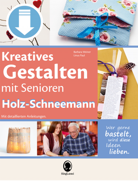 Bastelideen - Holz-Schneemann (Sofort-Download als PDF)